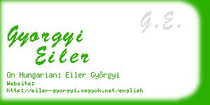 gyorgyi eiler business card
