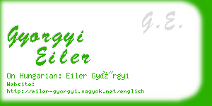 gyorgyi eiler business card